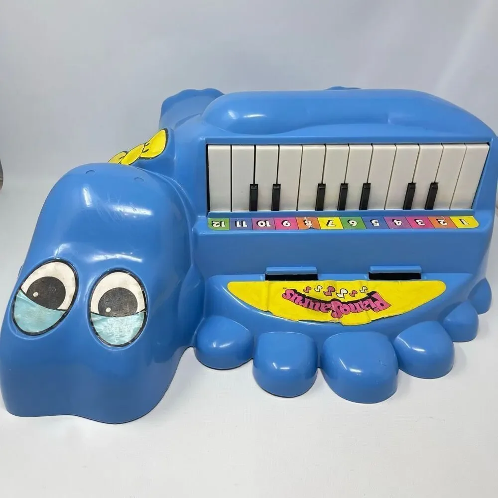 Pianosaurus Vintage Toy Piano Dinosaur Blue By Proll 1997 Kids Child Saurus